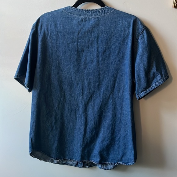 Denim button up with sparkles - Picture 4 of 5